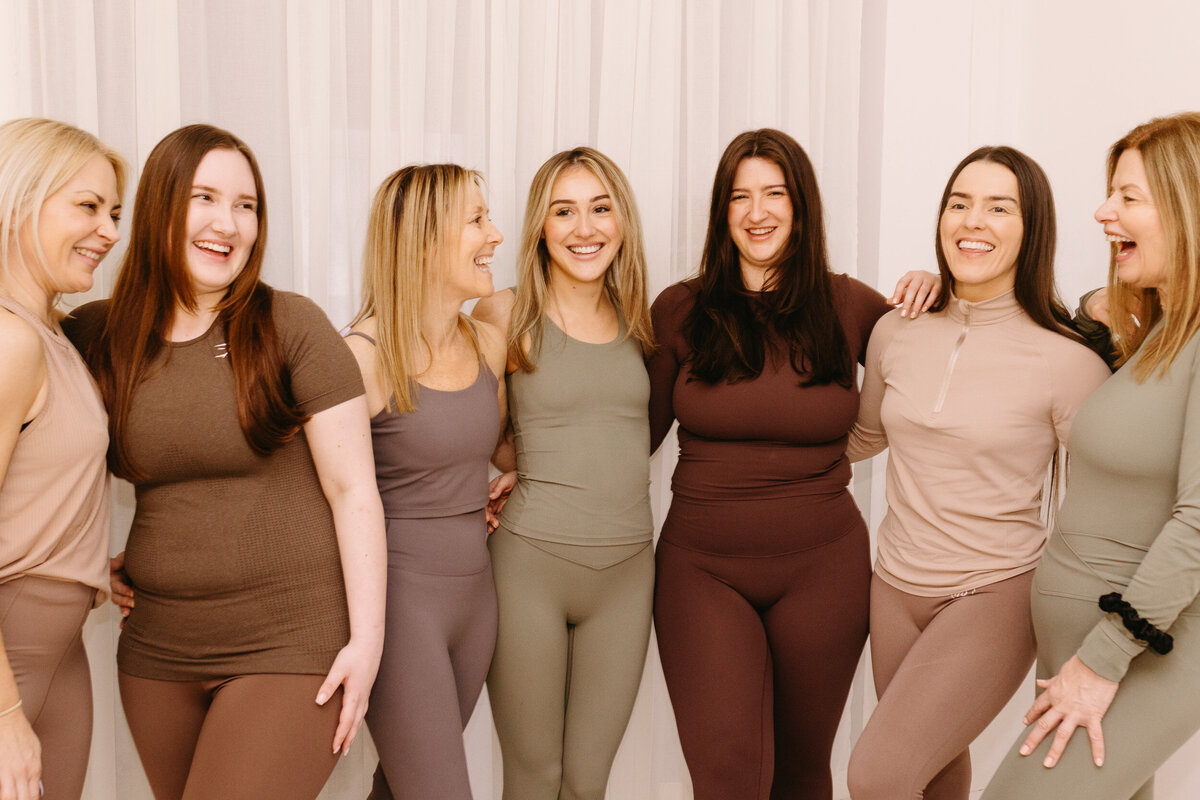 Group of women enjoying Reformer Pilates in Chester at 100 Power